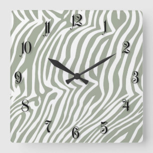 Reloj Cuadrado Zebra skin pattern