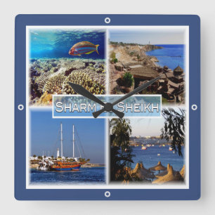 Reloj Cuadrado zEG063 SHARM EL SHEIK en el Mar Rojo, EGIPTO,