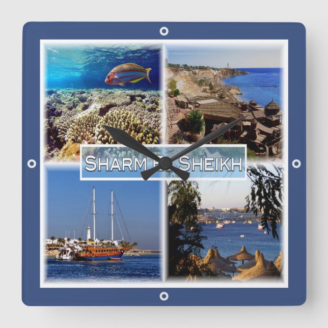Reloj Cuadrado zEG063 SHARM EL SHEIK en el Mar Rojo, EGIPTO, (Anverso)