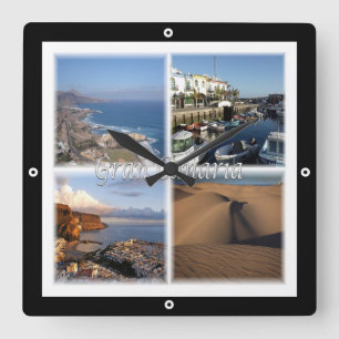 Reloj Cuadrado zES005 GRAN CANARIA, Islas Canarias, España,