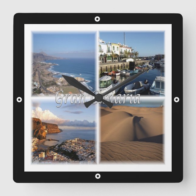 Reloj Cuadrado zES005 GRAN CANARIA, Islas Canarias, España, (Anverso)