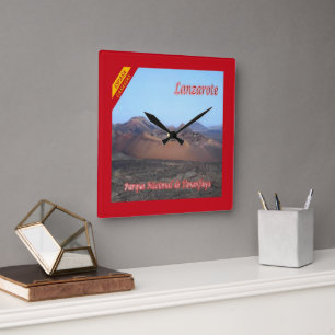 Reloj Cuadrado zES011 PARQUE NACIONAL TIMANFAYA Lanzarote,