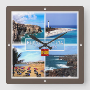 Reloj Cuadrado zES158 FUERTEVENTURA Iles Canaries Cuevas de Ajyuy