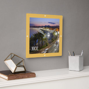 Reloj Cuadrado zFR085 NICE NIZZA Riviera Francesa, Francia,