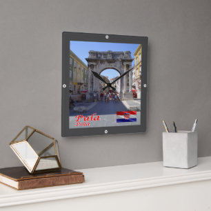 Reloj Cuadrado zHR008 PULA, Croacia,