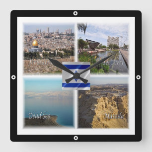 Reloj Cuadrado zIL006 TEL AVIV JERUSALEM, Israel,