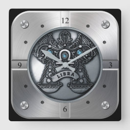 Reloj Cuadrado Zodiac ~ Libra ~ Celestial ~ Astrología occidental