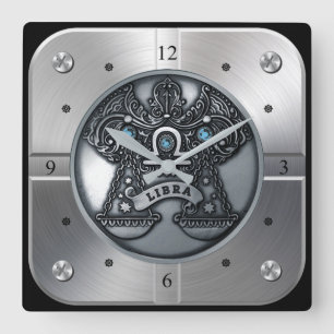 Reloj Cuadrado Zodiac ~ Libra ~ Celestial ~ Astrología occidental