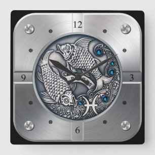 Reloj Cuadrado Zodiac ~ Pisces ~ Celestial ~ Astrología occidenta