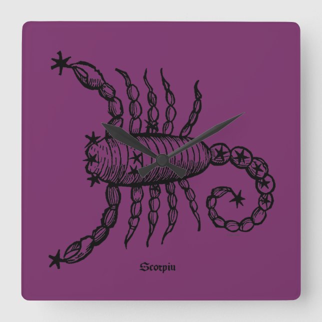 Reloj Cuadrado Zodiac: Scorpio, 1482 (Anverso)