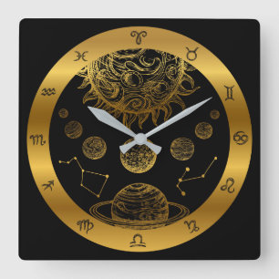 Reloj Cuadrado Zodiaco