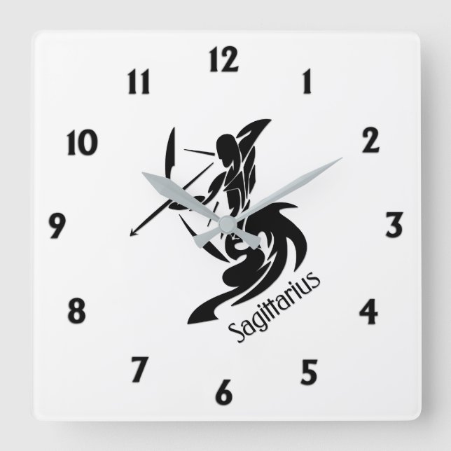 Reloj Cuadrado Zodiaco Sagitario (Anverso)