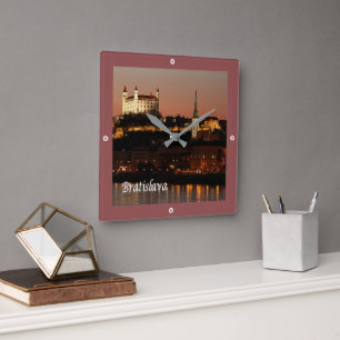 Reloj Cuadrado zSK005 BRATISLAVA, Eslovaquia, Europa,