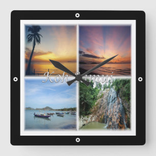 Reloj Cuadrado zTH010 KOH SAMUI, Tailandia, Asia,