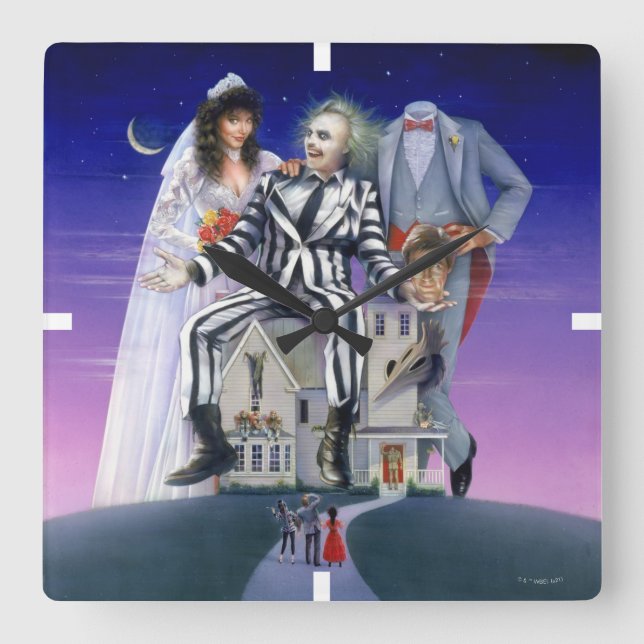 Reloj Cuadrado Zumo de remolacha | Poster teatral (Anverso)