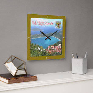 Reloj Cuadrado zVI012 SAINT THOMAS, Bahía de Magens, Islas Vírgen