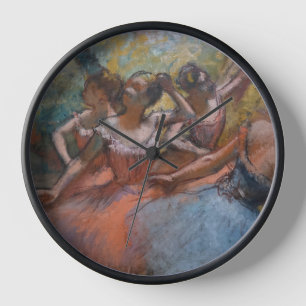 Reloj Cuatro bailarinas de ballet en escena de Degas