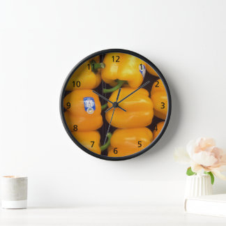 Reloj Cuello de pared de la línea de los pimientos amari