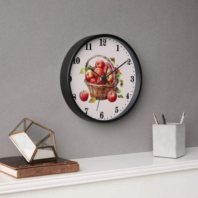 Reloj Cuidada cocina manzana ama la fruta (Oficina)