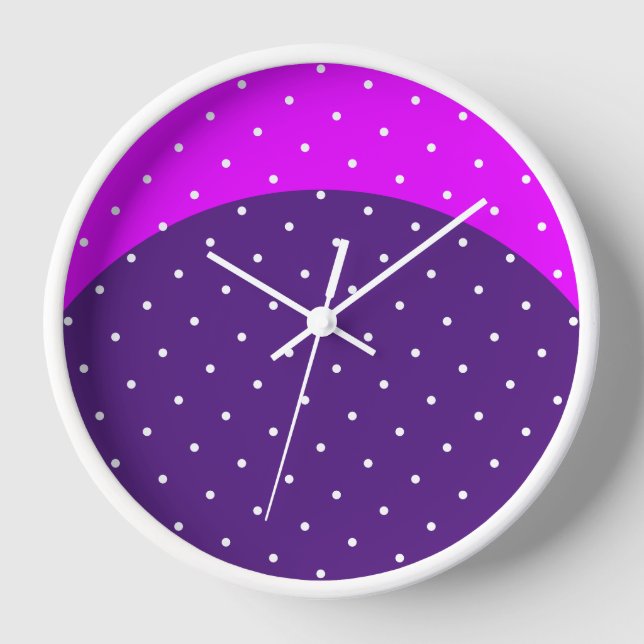 Reloj Curva morada festiva aguda y aguda media luna rosa (Anverso)