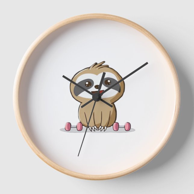 Reloj Cute Chibi Sloth Workout � Funny Kawaii Gym Animal (Anverso)