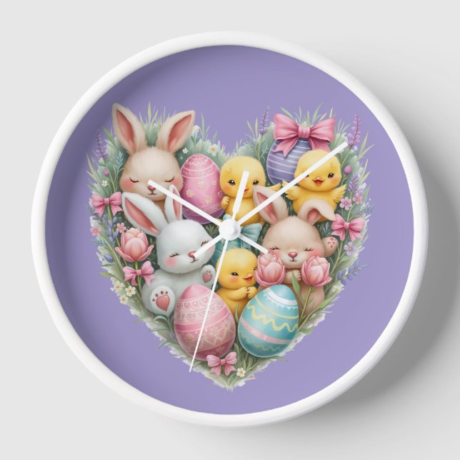 Reloj Cute conejillos de Semana Santa y chicles Pastel C (Anverso)