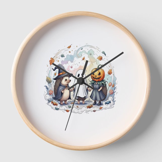 Reloj Cute Halloween Hedgehogs Costume (Anverso)