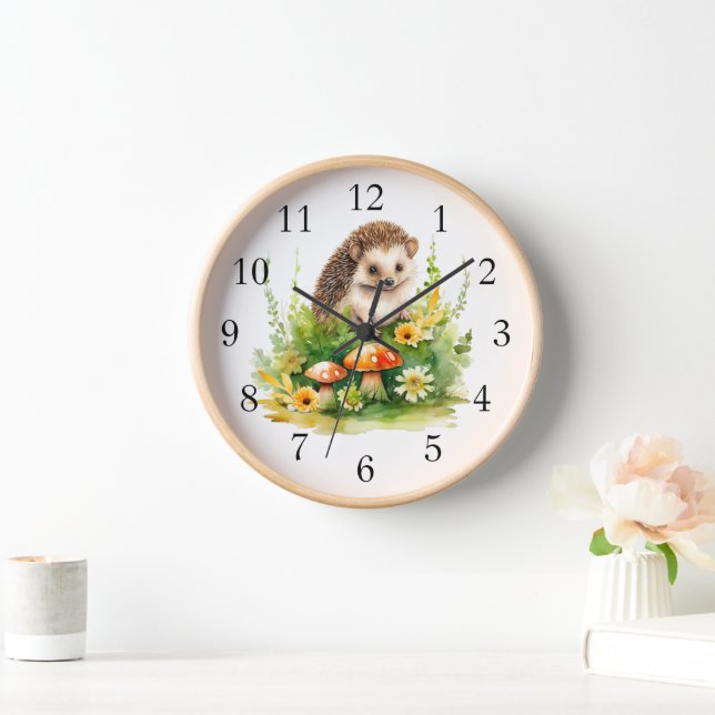 Reloj Cute Hedgehog personalizado (Hogar)
