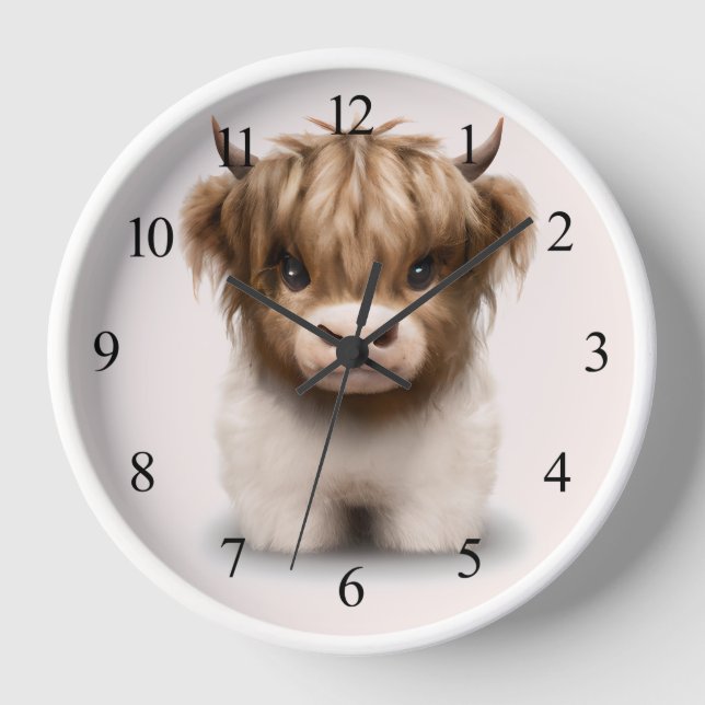 Reloj Cute Highlands Escocia Cow (Anverso)