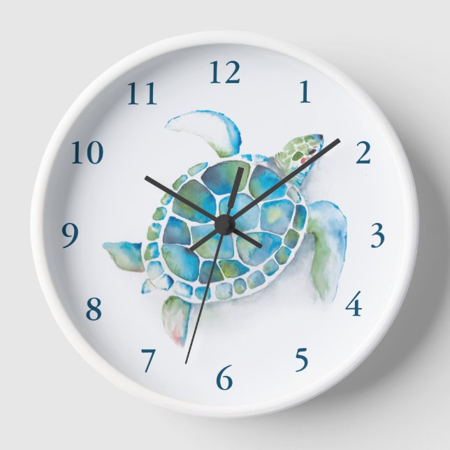 Reloj Cute Sea Turtle Clocks Nursery (Anverso)