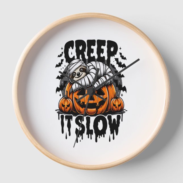 Reloj Cute Sloth Happy Halloween (Anverso)