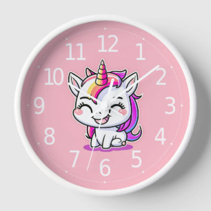 Reloj Cuto colorido mágico Feliz Unicornio