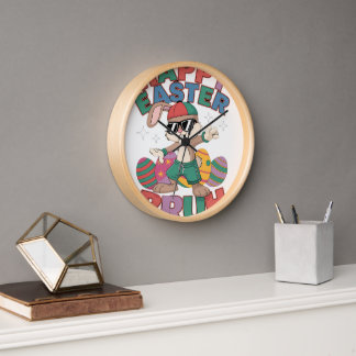 Reloj Dabbing Bunny Easter Bruh