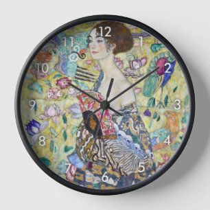 Reloj Dama con un abanico, Gustav Klimt