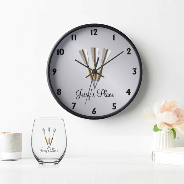 Reloj Darts Design Silver Textos (Subido por el creador)