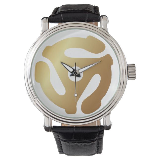 Reloj de adaptador de grabación de vinilo Gold de  (Anverso)
