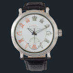 Reloj de ajedrez único<br><div class="desc">reloj de pulsera con piezas de ajedrez.</div>