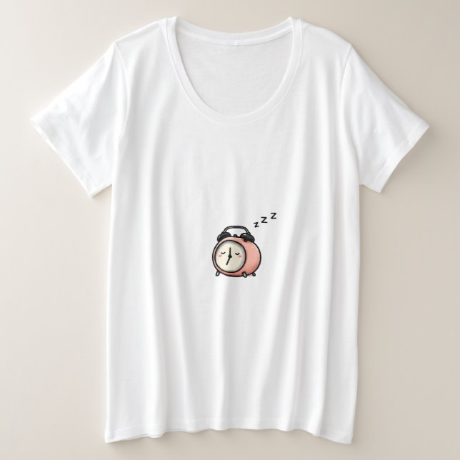 Reloj de alarma soñoliento de dibujos animados: to (Anverso del diseño)