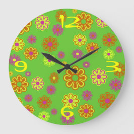 Reloj de alimentación de flores de Groovy Mod Pop