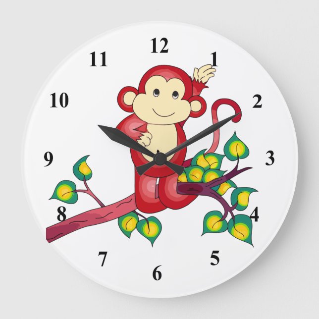 Reloj de animales de los monos rojos (Anverso)
