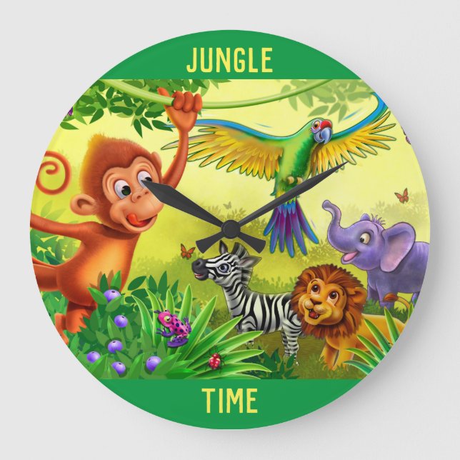 Reloj de animales en tiempo de la jungla (Anverso)