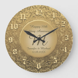 Reloj de aniversario del monograma personalizado