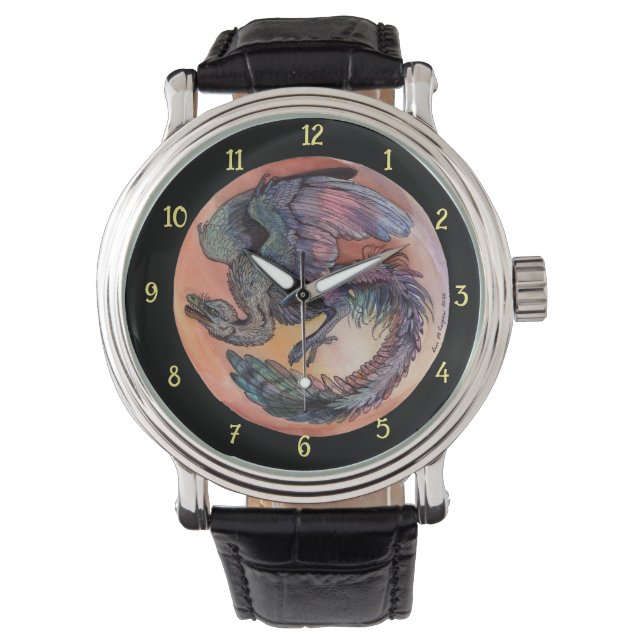 Reloj de Arqueopteryx redonda (Anverso)