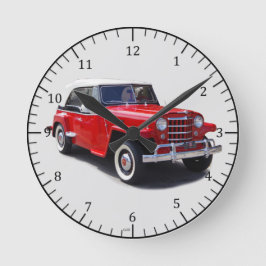 Reloj de arriba para jeep rojo de 1951