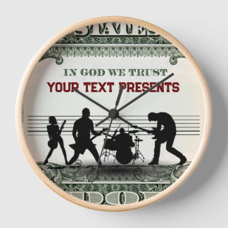 Reloj de arte de la pared de dinero de la banda Mo
