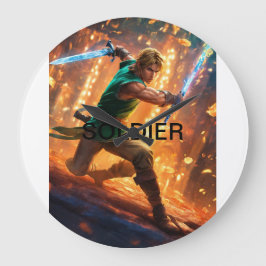 Reloj de arte de soldados heroicos