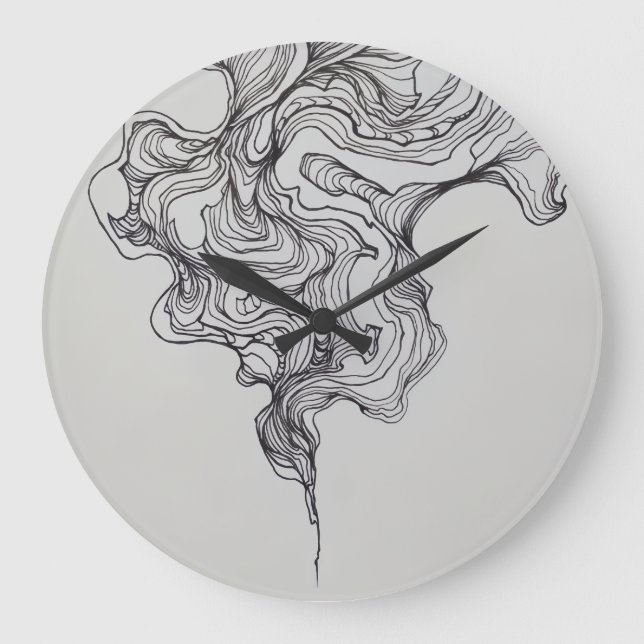 Reloj de arte elegante de la línea Swirls (Anverso)