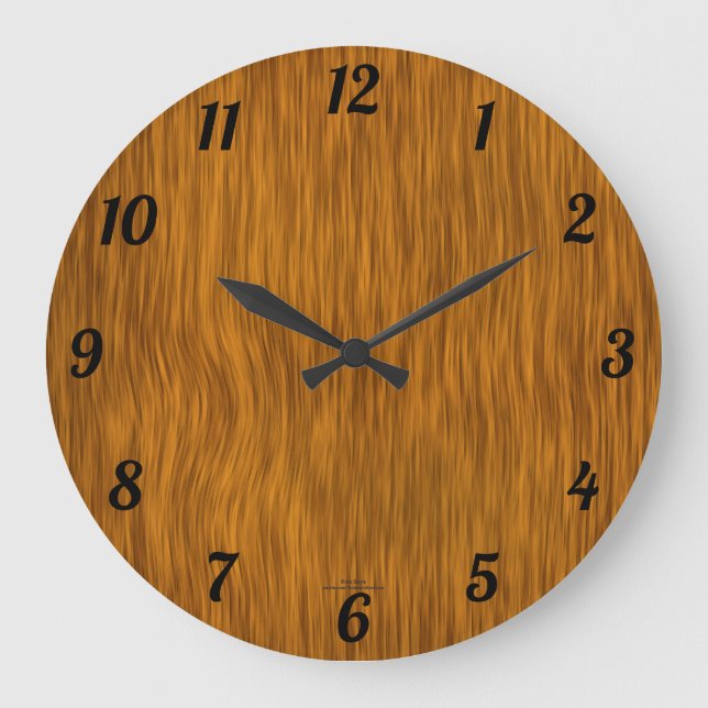 Reloj de aspecto de madera dorada (Anverso)