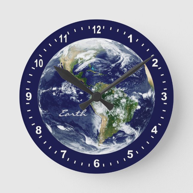 Reloj de Astronomía y Planeta Tierra, Espacio (Anverso)