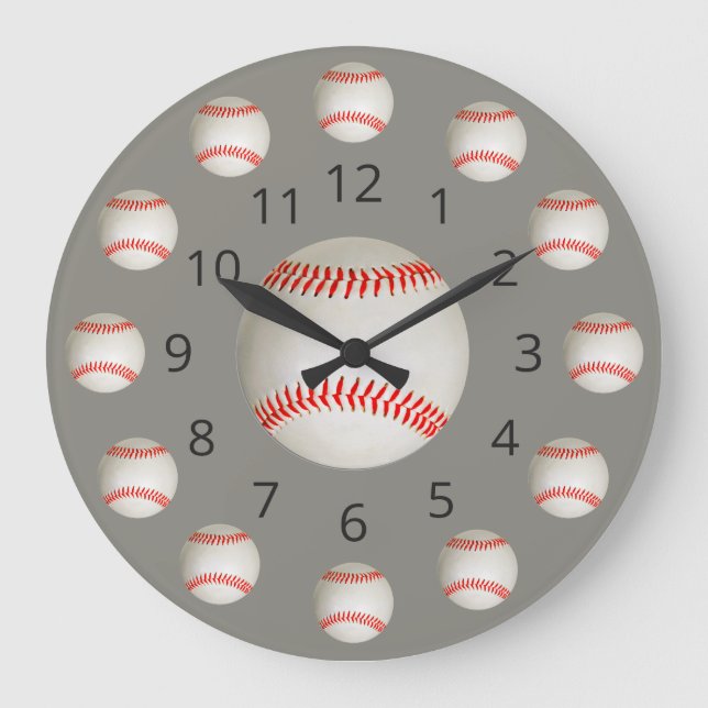 Reloj de Átomo de béisbol con números (Anverso)